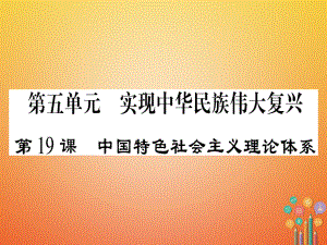 八年級歷史下冊 第5單元 實(shí)現(xiàn)中華民族偉大復(fù)興 第19課 中國特色社會主義理論體系習(xí)題 岳麓版