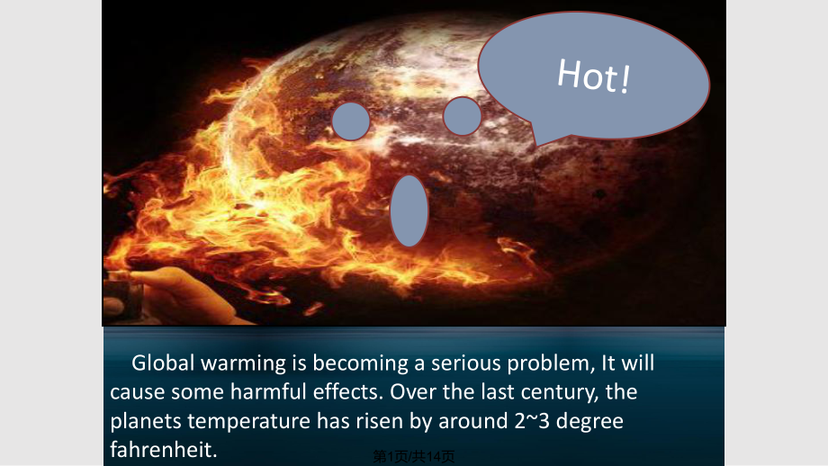 Global warming 英文PPT課件_第1頁