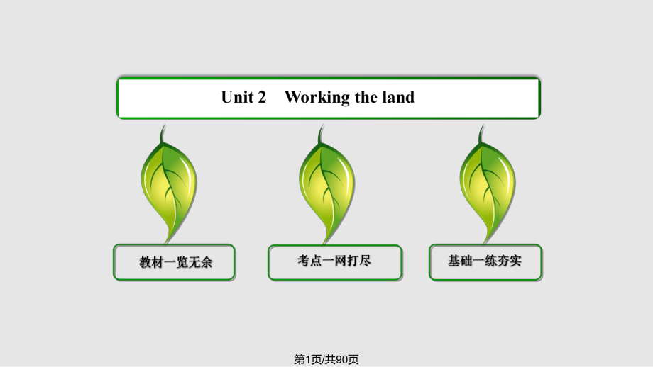 2015屆高考英語一輪復習(人教版)必修4 Unit2PPT課件_第1頁