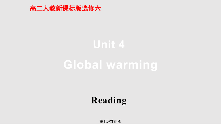 unit global warming ReadingPPT課件_第1頁