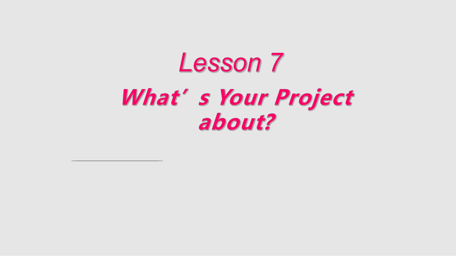 LessonWhats your project aboutPPT课件_第1页