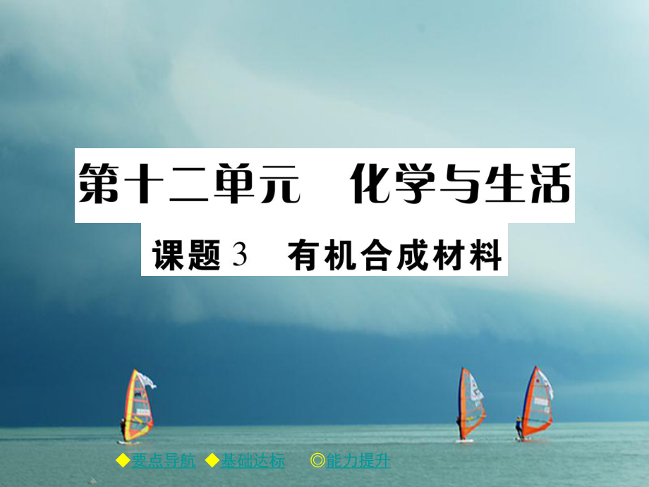 九年级化学下册 第12单元 化学与生活 课题3 有机合成材料习题 （新版）新人教版_第1页