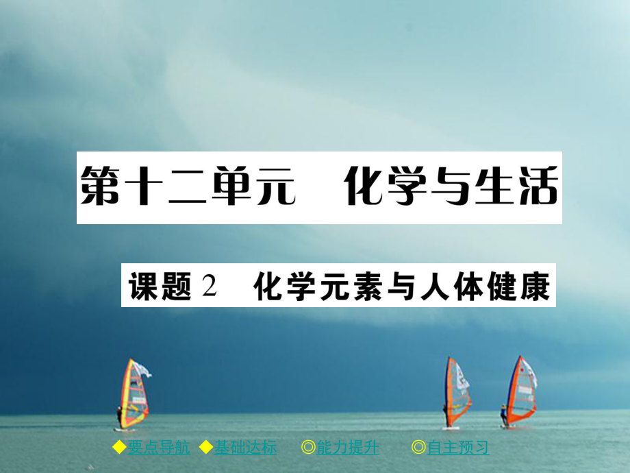 九年級化學(xué)下冊 第12單元 化學(xué)與生活 課題2 化學(xué)元素與人體健康習(xí)題 （新版）新人教版_第1頁