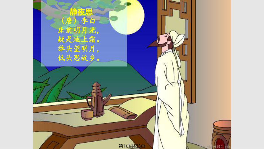 市視導(dǎo)課夜宿山寺PPT課件_第1頁(yè)