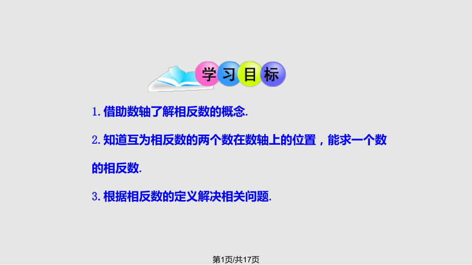 初中数学教学相反数人教七年级上PPT课件_第1页