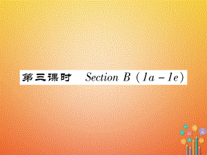 七年級英語下冊 Unit 6 I'm watching TV（第3課時）Section B（1a-1e）習(xí)題 （新版）人教新目標(biāo)版