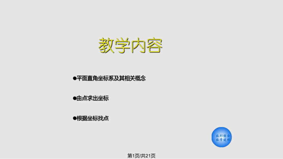 平面直角坐标系 人教PPT课件_第1页