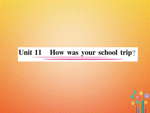 七年级英语下册 Unit 11 How was your school trip（第1课时）Section A（1a-2d）习题 （新版）人教新目标版