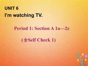七年级英语下册 Unit 6 I’m watching TV Period 1教学 （新版）人教新目标版