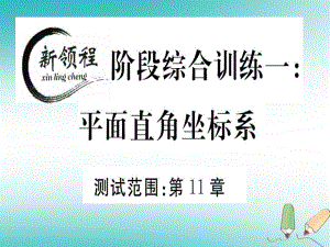 八年級數(shù)學上冊 階段綜合訓練一 平面直角坐標系習題講評 （新版）滬科版