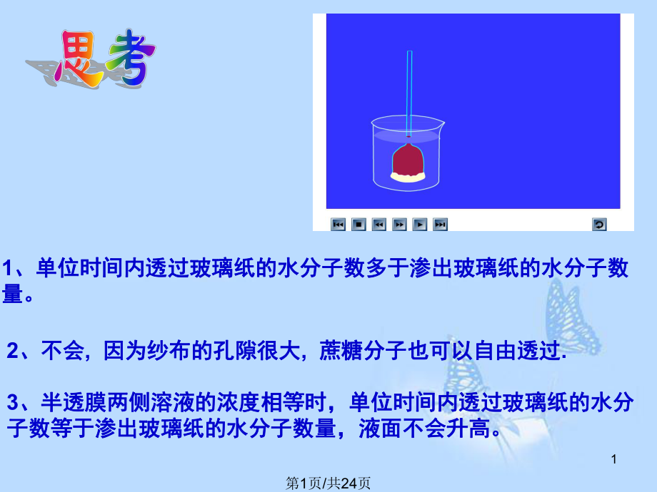 湖南省醴陵二中高中生物 物質(zhì)跨膜運輸?shù)膶嵗?新人教必修PPT課件_第1頁