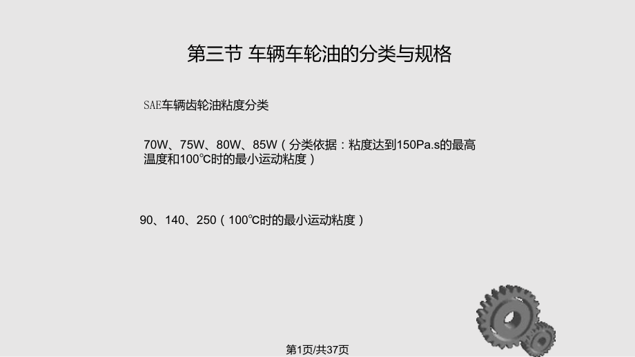 汽车运行材料之车辆齿轮油PPT课件_第1页