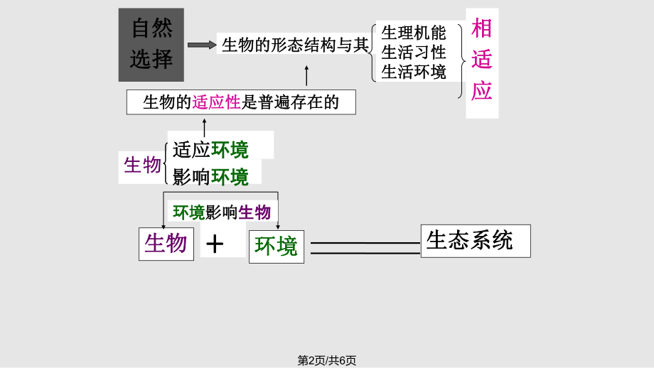 生物与环境思维导图ppt课件