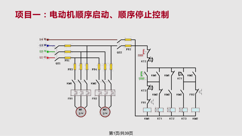 西門子PLC 電動機的順序啟動控制定時器PPT課件_第1頁