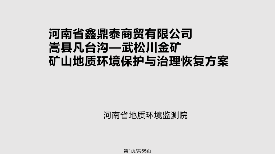 金矿汇报实用PPT课件PPT课件_第1页