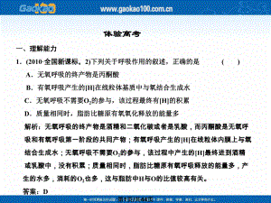 高三生物二輪專題復習 光合作用與細胞呼吸PPT課件