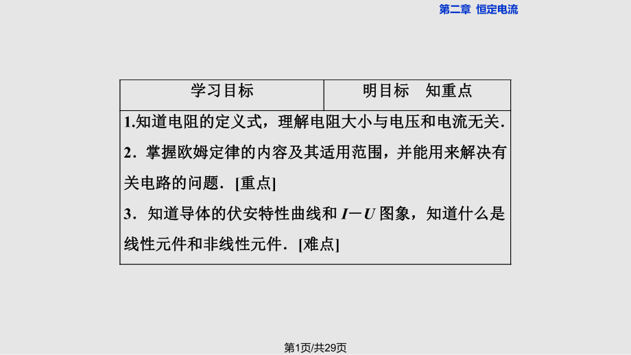 高中物理恒定電流歐姆定律 新人教選修PPT課件_第1頁