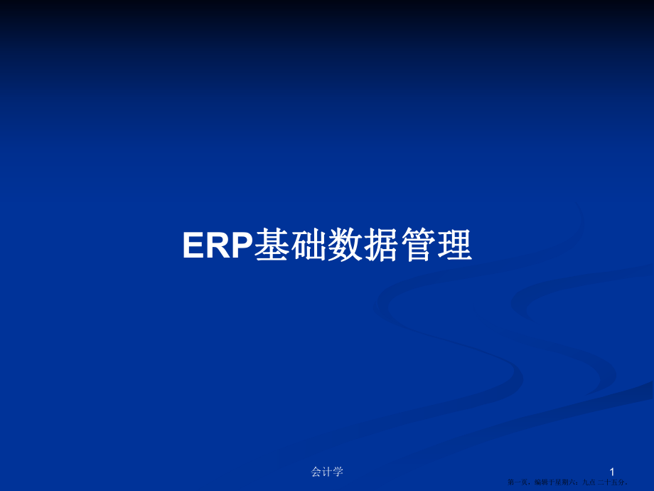 ERP基础数据管理学习教案_第1页