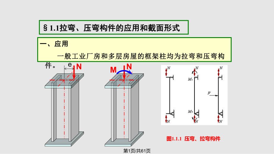 鋼結(jié)構(gòu)施工 單元三 項(xiàng)目三 拉彎壓彎構(gòu)件PPT課件_第1頁(yè)