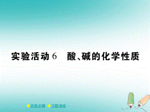 九年級化學下冊 第十章 酸和堿 實驗活動6 酸、堿的化學性質(zhì) （新版）新人教版