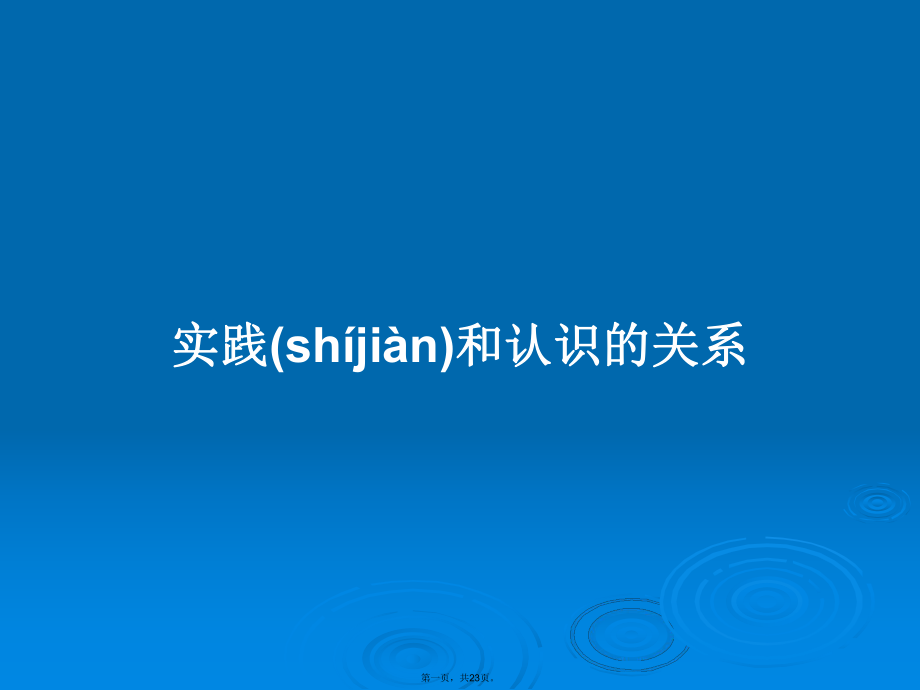 实践和认识的关系学习教案_第1页