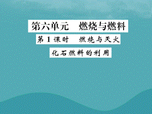 化學(xué)第六單元 燃燒與燃料 第1課時 燃燒與滅火 化石燃料的利用 魯教版