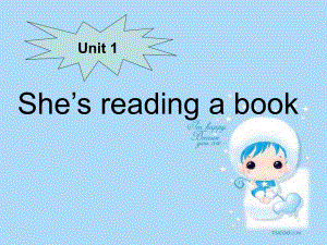 四年級(jí)上冊(cè)英語課件-M2 U1 she's reading a book 外研版（三起） (共14張PPT)