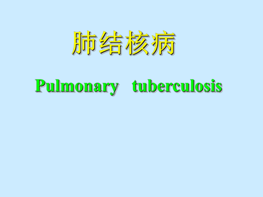 肺结核课件PPT_第1页