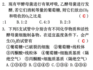 《細胞呼吸練習》PPT課件.ppt