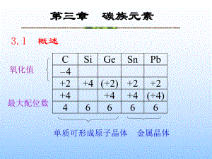 復旦元素化學課件：第3章 碳族元素