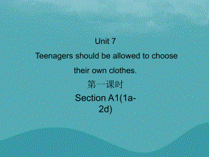 九年級(jí)英語(yǔ)全冊(cè) Unit 7 Teenagers should be allowed to choose their own clothes（第1課時(shí)）Section A1（1a-2d）習(xí)題 （新版）人教新目標(biāo)版