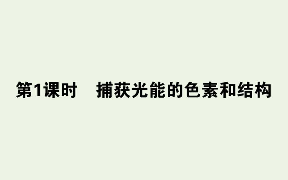 2019_2020学年高中生物541捕获光能的色素和结构课件新人教版必修1201909041229_第1页