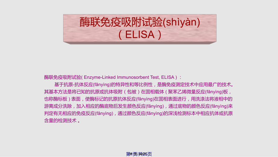 ELISA检测技术实用教案_第1页