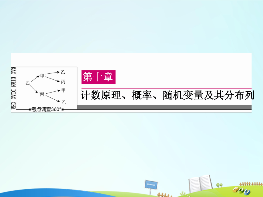 届高三数学一轮总复习 第十章 计数原理、概率、随机变量及其分布列 10.3 二项式定理课件_第1页