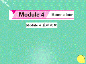 九年级英语上册 Module 4 Home alone基础梳理课件 （新版）外研版