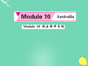 九年级英语上册 Module 10 Australia语法精讲专练课件 （新版）外研版