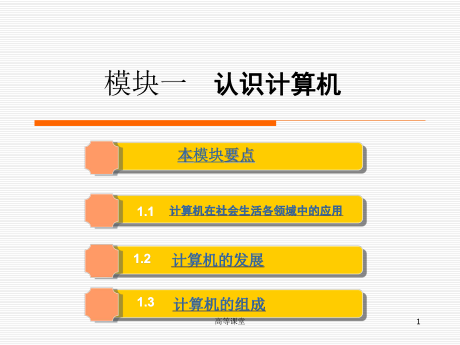 计算机应用基础课件PPT高级课堂_第1页