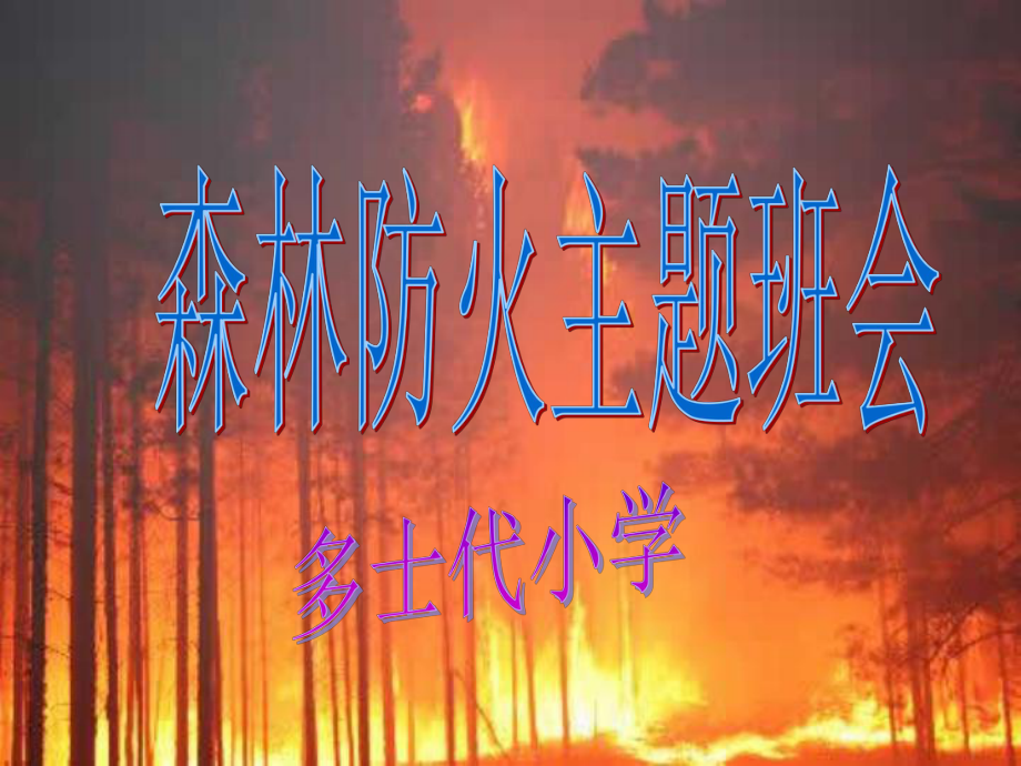 森林防火主题班会课件严选荟萃_第1页