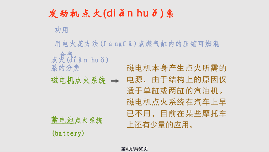 汽車原理及構(gòu)造發(fā)動機(jī)構(gòu)造點(diǎn)火系實(shí)用教案_第1頁