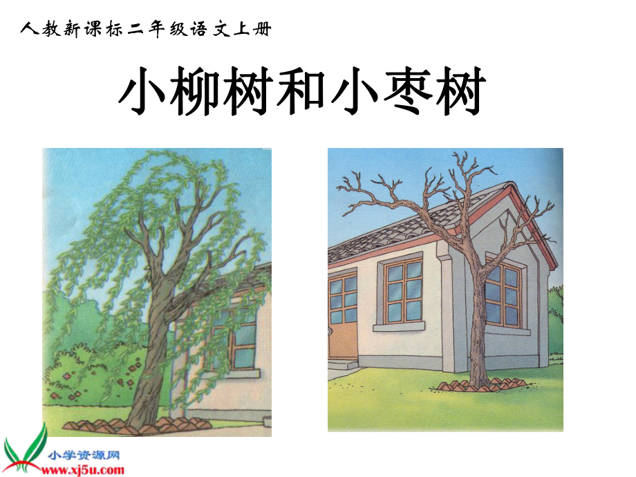 新课标人教版二年级语文上册《小柳树和小枣树》PPT课件_第1页