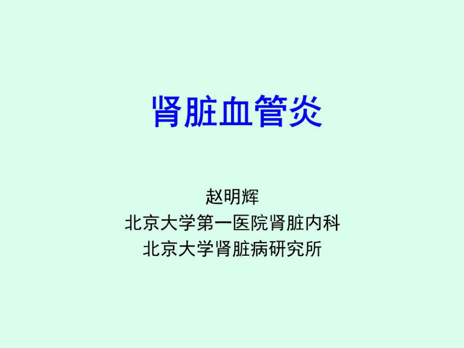 肾脏血管炎-病理PPT课件.ppt_第1页