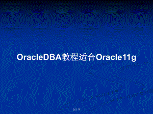 OracleDBA教程适合Oracle11g教案