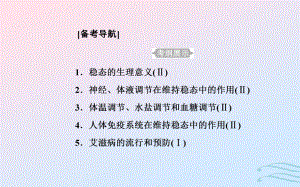 生物學(xué)業(yè)水平十四 人體的內(nèi)環(huán)境與穩(wěn)態(tài) 1 穩(wěn)態(tài)的生理意義