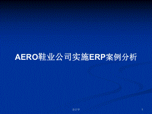 AERO鞋业公司实施ERP案例分析学习教案