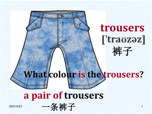 四年級下冊英語課件－Lesson 2《What colour are the trousers》｜科普版（三起） (共28張PPT)