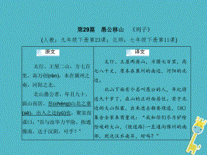 語文 第三部分 文言文及古詩詞賞析 一 文言文閱讀（29-32篇）