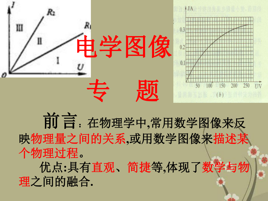 四川省綿陽江油實(shí)驗(yàn)中學(xué)2013屆九年級物理全冊《電學(xué)圖象》專題復(fù)習(xí)課件 新人教版_第1頁