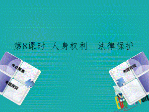 政治方案 第三單元 行使權利 依法維權 第8課時 人身權利 法律保護