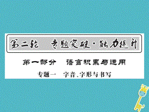 語(yǔ)文講讀 第1部分 語(yǔ)言積累與運(yùn)用 一 字音 字形與書寫