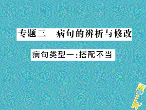 語(yǔ)文講讀 第1部分 語(yǔ)言積累與運(yùn)用 三 病句的辨析與修改